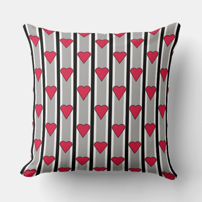 Heart Striped Cushion (Front)