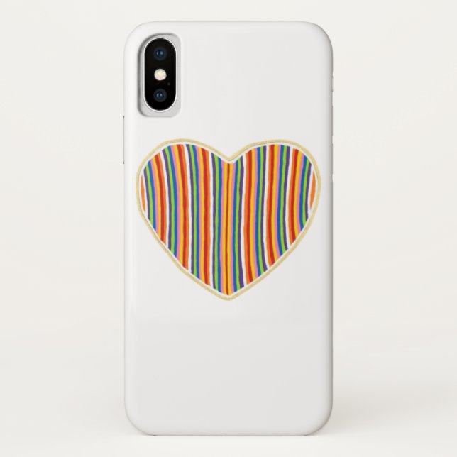 Heart Stripes iPhone Case (Back)