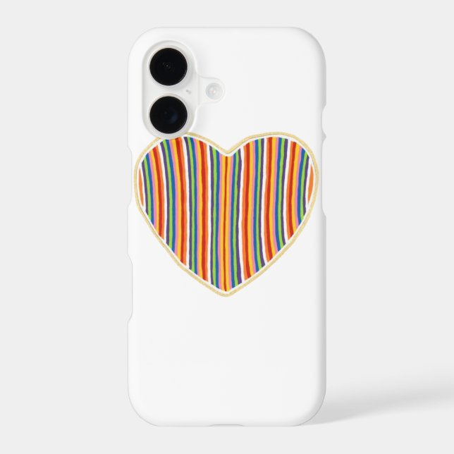 Heart Stripes iPhone Case (Back)