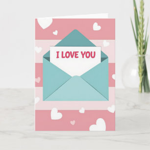 Heart Stripes Love Card