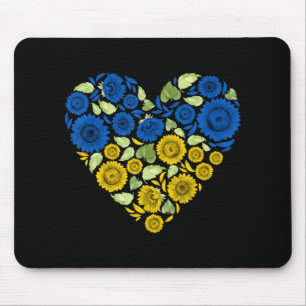 Heart sunflower ukraine I stand With Ukraine Peac Mouse Pad