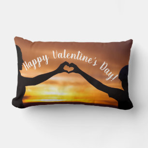 Heart Sunset Happy Valentine's Day Love Lumbar Cushion