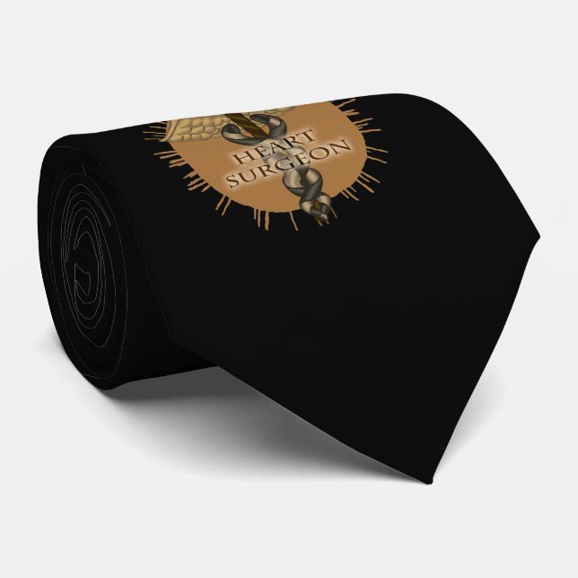 Heart Surgeon Caduceus Tie (Rolled)