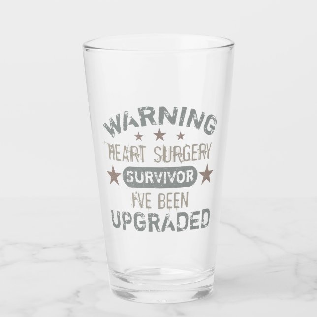Heart Surgery Humour Upgraded Glass (Front)