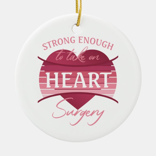 Heart Surgery Recovery For Women Ceramic Tree Decoration (Front)