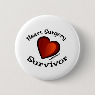 Heart Surgery Survivor 6 Cm Round Badge