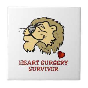 Heart Surgery Survivor Lion Tile