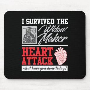 Heart Surgery Survivor Widow Maker Heart Attack Mouse Pad