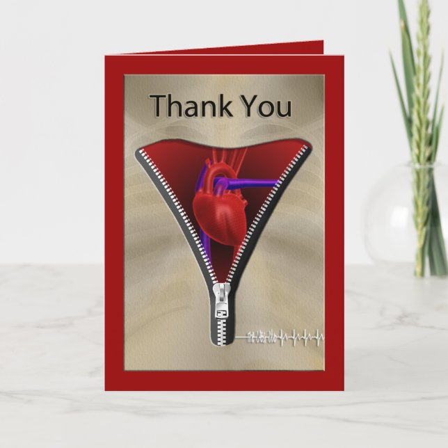 Heart Surgery Thank You Card (Front)