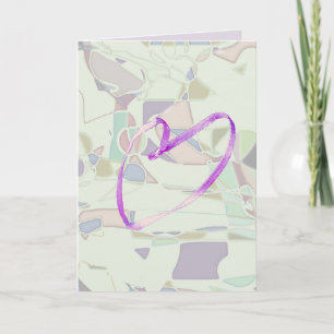 Heart sweet birthday wishes personalize purple card