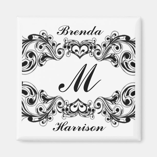 Heart Swirl Couples Magnet (Front)