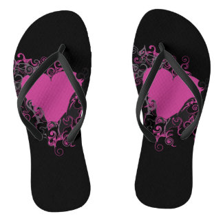 Heart Swirl Flip Flops