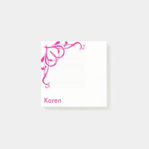 Heart Swirl Personalised - Post-it Notes