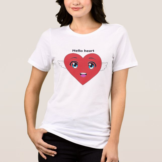 Heart T-shirt Tri-Blend Shirt (Front)