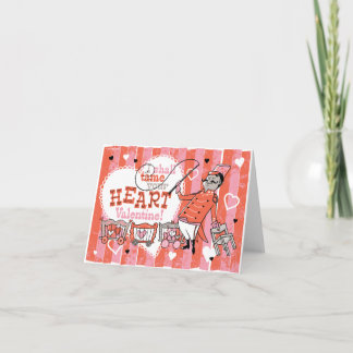 Heart Tamer Retro Valentine Card