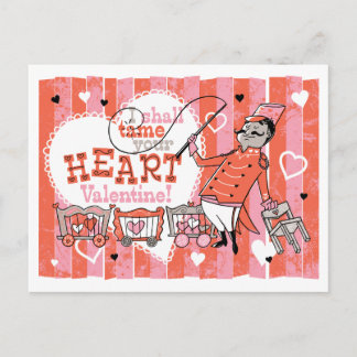 Heart Tamer Retro Valentine Postcard