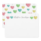 Heart Thank You Note Card Personalized Stationery
