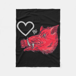 Heart The Hogs Graphic Novelty Love The Bysketbyll Fleece Blanket