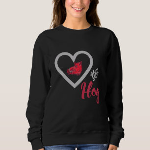 Heart The Hogs Graphic Novelty Love The Razorback Sweatshirt