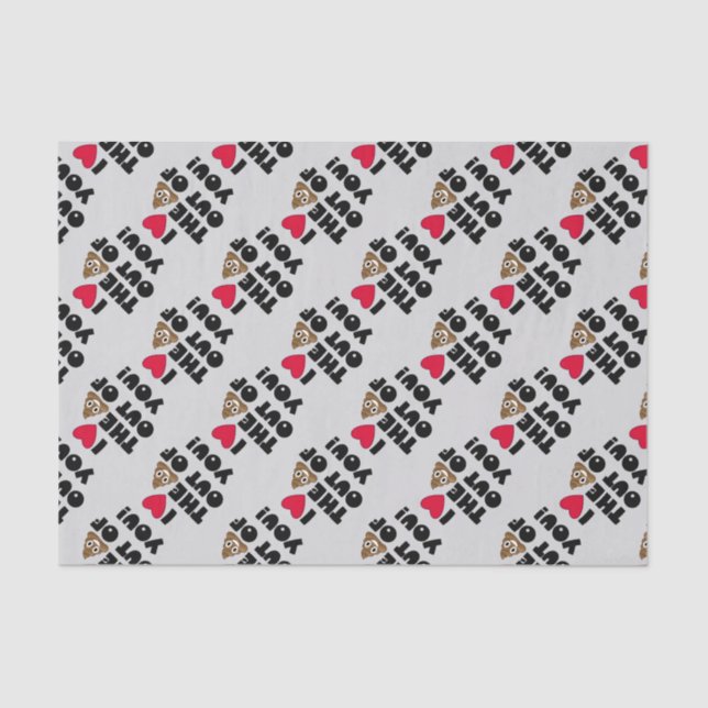 Heart The Poop EMoji Tissue Paper (Front)