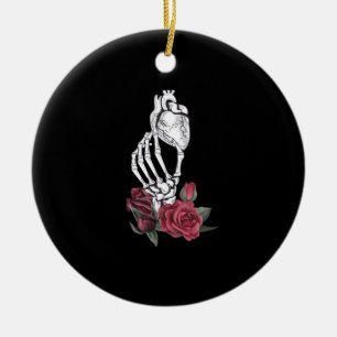 Heart The Skeleton's Hand Classic Ceramic Tree Decoration