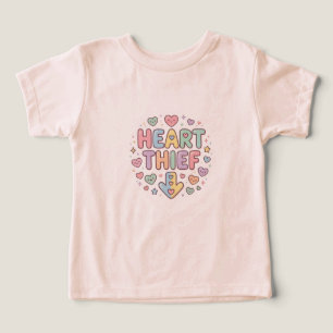 Heart Thief" Cute Retro Colorful Hearts Toddler T-