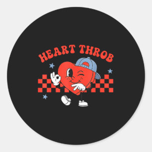 Heart Throb 67 Valentines Day Six Seven Meme Boys  Classic Round Sticker