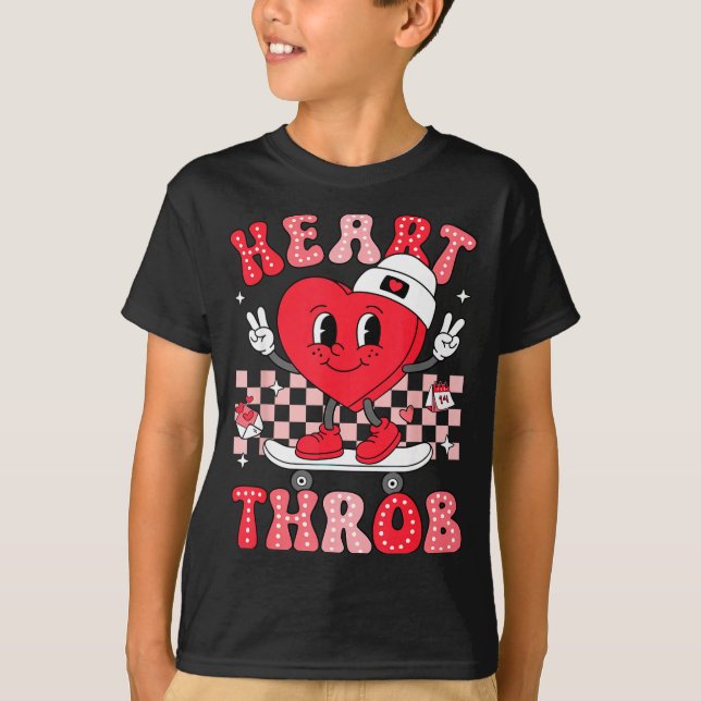 Heart Throb Groovy Valentine Toddler Men Boys Cute T-Shirt (Front)