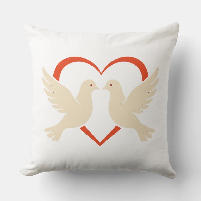 Heart Throw Pillow – Love & Peace Home Décor (Front)
