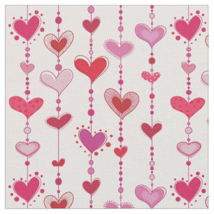 Heart Tiles Fabric