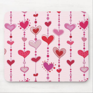 Heart Tiles Mouse Pad