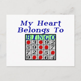 Heart To Bingo Postcard