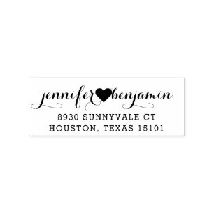 Heart to Heart Love Return Address Stamp