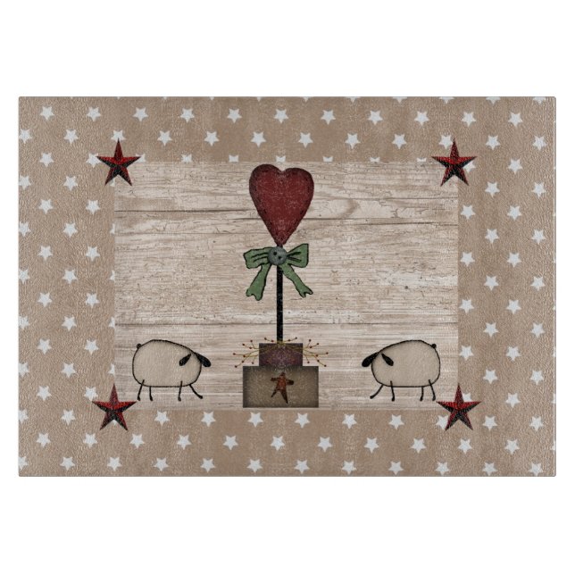 Heart Topiary Cutting Board (Front)