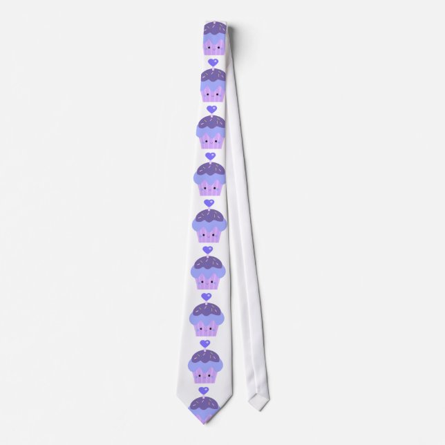 Heart Topped Kawaii Cupcake Tie (Front)