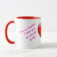 Heart Touching Mug from Mum for Daughter