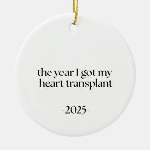 Heart Transplant Date Ceramic Tree Decoration
