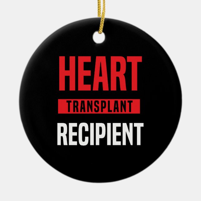 Heart Transplant Recipient Ceramic Tree Decoration (Front)