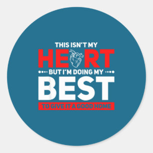 Heart Transplant Recipient Survivor New Classic Round Sticker