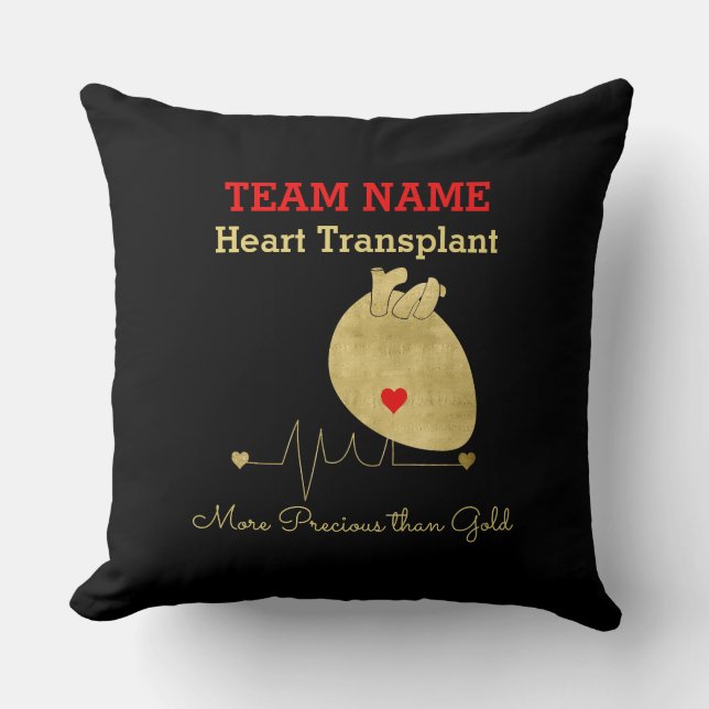 Heart Transplant Team Customisable  Cushion (Front)