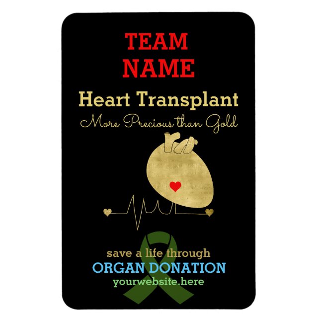 Heart Transplant Team Customisable Magnet (Vertical)