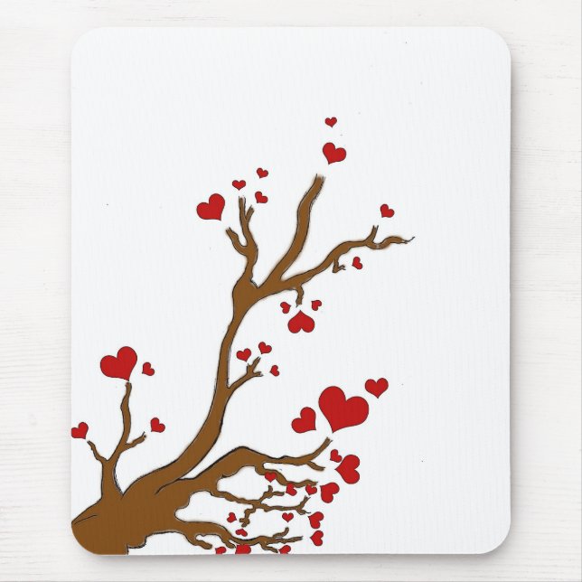 heart tree mouse pad (Front)