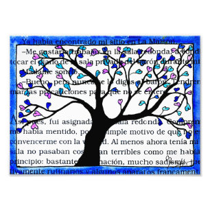 Heart Tree on Spanish Text Photo Print
