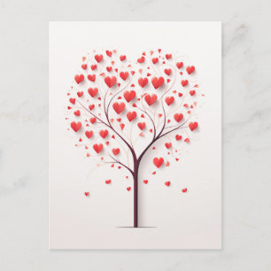 Heart tree postcard