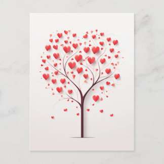 Heart tree postcard