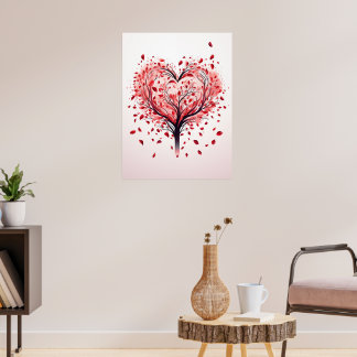 Heart tree poster
