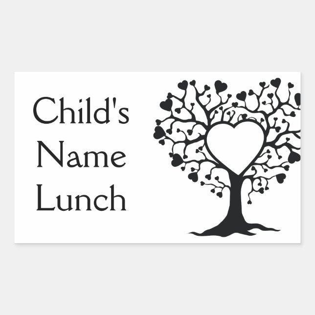 Heart Tree Rectangular Sticker (Front)