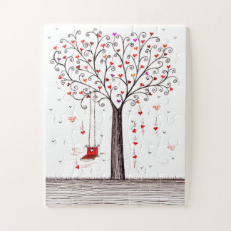 HEART TREE WITH SWING JIGSAW PUZZLE