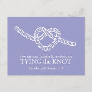 Heart Tying the Knot wedding save the date card