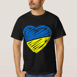 Heart Ukraine I Stand With Ukraine Ukrainian Flag  T-Shirt
